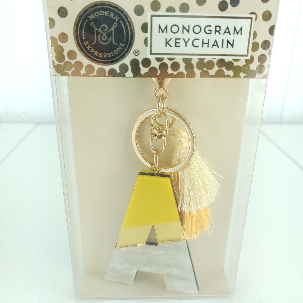 Modern Expression Monogram Keychain Letter A New in Package
